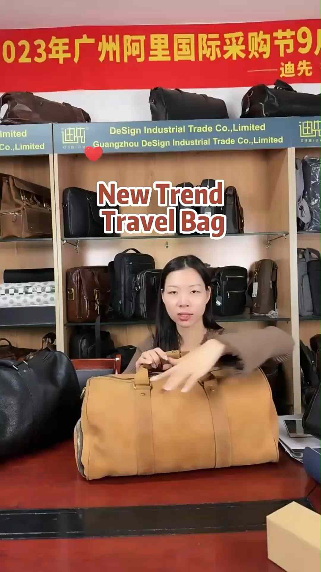 迪先箱包-棕色旅行包